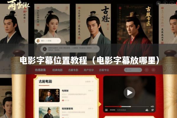电影字幕位置教程(电影字幕放哪里)